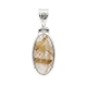 Zilveren hanger met geel rutielkwarts cabochon geslepen