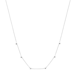 Zilveren collier met hartjes