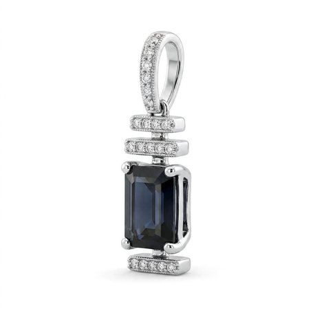 Elements 9 krt hanger saffier en diamant