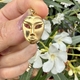 Vintage 18krt gouden hanger masker 3,4 gr