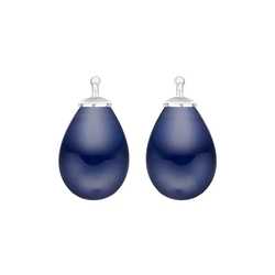 Heide Heinzendorff strak blauwe aanhangers E5 kleur 46 zilveren stokje