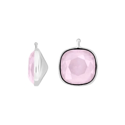 Heide Heinzendorff roze aanhangers vierkant E29 kleur 22 zilver stokje