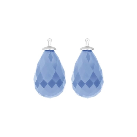 Heide Heinzendorff azur blauwe druppelaanhangers E53
