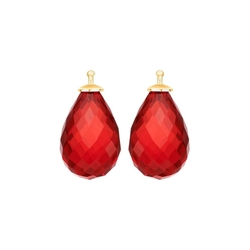Heide Heinzendorff druppel aanhangers rood E53 kleur 20 zilver stokje