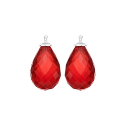 Heide Heinzendorff druppel aanhangers rood E53 kleur 20 zilver stokje