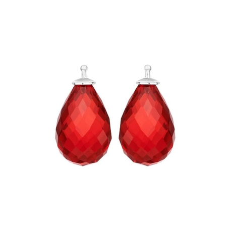 Heide Heinzendorff druppel aanhangers rood E53 kleur 20 zilver stokje