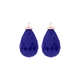 Heide Heinzendorff druppel aanhangers hard blauw E53 roséverguld zilveren stokje