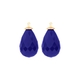 Heide Heinzendorff druppel aanhangers hard blauw E53 geelverguld ilveren stokje
