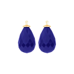 Heide Heinzendorff druppel aanhangers hard blauw E53 zilveren stokje