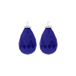 Heide Heinzendorff druppel aanhangers hard blauw E53 zilveren stokje