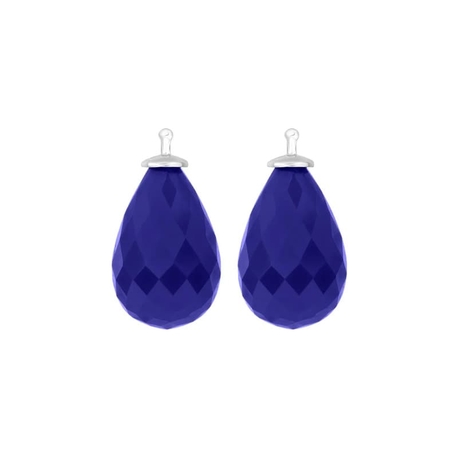 Heide Heinzendorff druppel aanhangers hard blauw E53 zilveren stokje