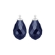 Heide Heinzendorff druppel aanhangers donker blauw E53 kleur 46 zilver stokje