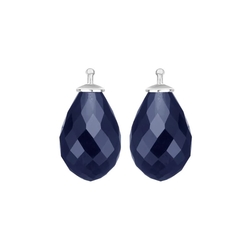 Heide Heinzendorff druppel aanhangers donker blauw E53 kleur 46 zilver stokje