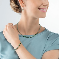 Coeur de Lion colier 4565-10-0500 Mini Cubes groen