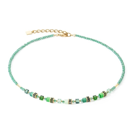 Coeur de Lion colier 4565-10-0500 Mini Cubes groen