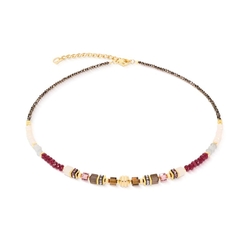 Coeur de Lion 3041-10-0310 Collier GeoCUBE® Precious Grace Necklace Rose Smoke