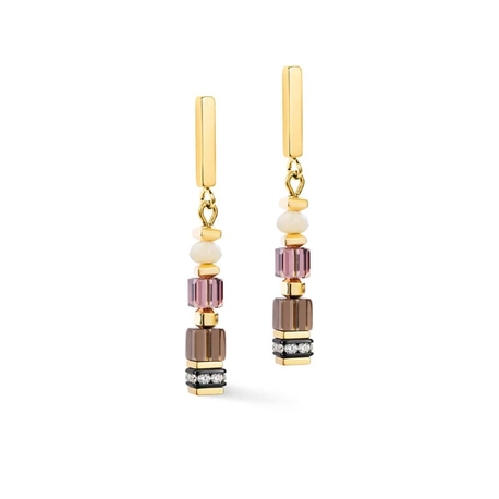 Coeur de Lion oorbellen 3041-21-0310 GeoCUBE® Precious Grace Rose Smoke