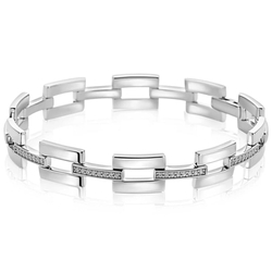 Mart Visser zilveren armband rechthoekige schakels MVA27