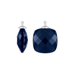 Heide Heinzendorff donker blauwe aanhangers E50 kleur 46 zilver stokje