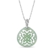 Zilveren mandala agaat jade bolletjes ketting