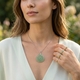 Zilveren mandala agaat jade bolletjes ketting