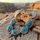 Vintage zilveren collier Native American Navajo turkoois