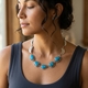 Vintage zilveren collier Native American Navajo turkoois