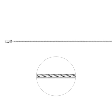 Zilveren slangencollier 0,9 mm