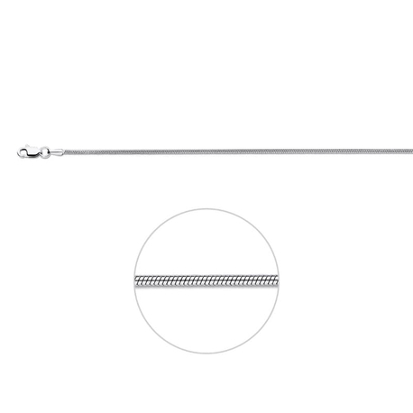 Zilveren ketting slang rond 1,4 mm