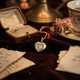 Vintage 18 krt gouden harthanger met briljant