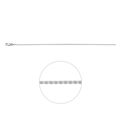 Zilveren ketting anker gediamanteerd 1,1 mm