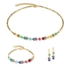 Coeur de Lion set 4565-1516 Mini Cubes Multicolor Rainbow gold