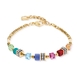 Coeur de Lion armband 4565-30-1516 Mini Cubes Multicolor Rainbow gold