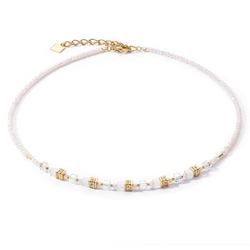 COEUR DE LION sieradenset 4565-1416 Mini Cubes Gold White