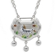 Vintage zilveren Chinees langlevensslotcollier emaille