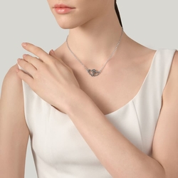Giovanni Raspini collier Double Hart 12610 verstrengelde harten