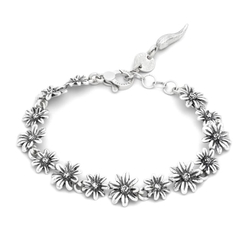 Zilveren armband margrietjes van Raspini