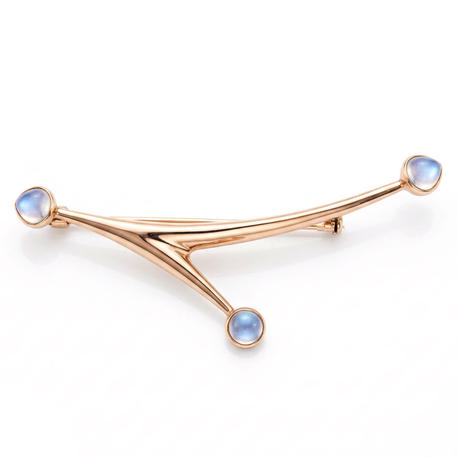 Vintage gouden maansteen broche Elis Kauppi