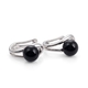 Zilveren oorbellen onyx