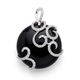 Witgouden hanger met onyx en briljant