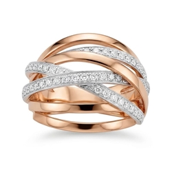 Roségouden slagring briljanten