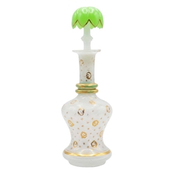 Antieke Franse opaline parfumflacon circa 1870-1890