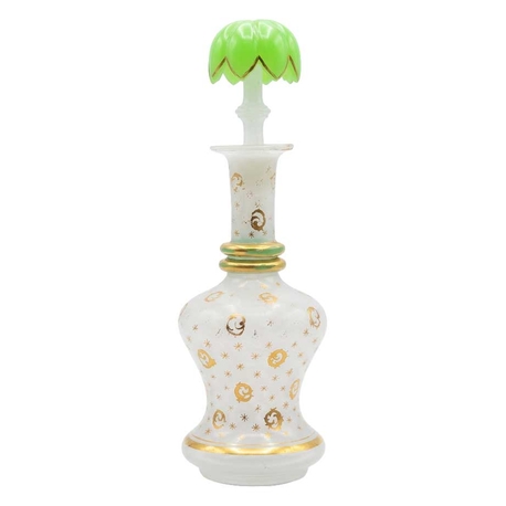 Antieke Franse opaline parfumflacon circa 1870-1890