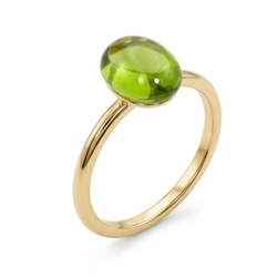 Superoro geelgouden ring peridot