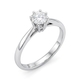 Vintage 14k witgouden solitair ring met briljant 0.20ct