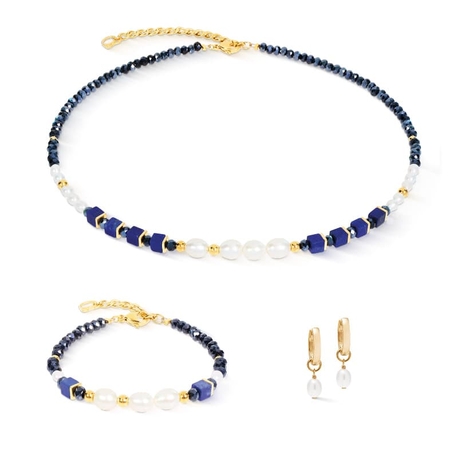 Coeur de Lion set 1135-0700 Cosmic Pearls Midnight Gold