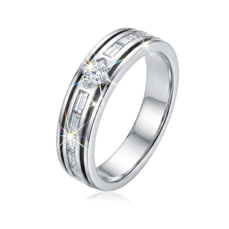 Witgouden ring met diamanten
