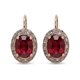 vergulde oorbellen rood strass