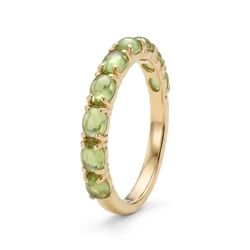Geelgouden rijring peridot