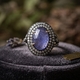 Ring met tanzaniet en diamant India Gem